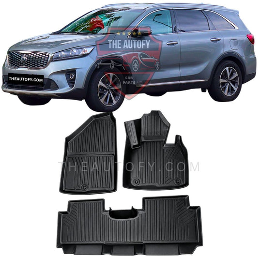 KIA Sorento TPE Floor Mats 3pcs - Model 2021-2025