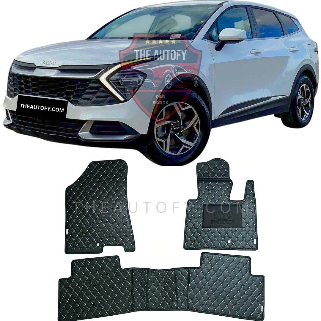 Kia Sportage L 7D Flat Floor Mats - Model 2025-2026