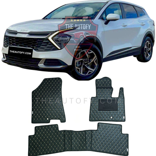 Kia Sportage L 7D Flat Floor Mats - Model 2025-2026