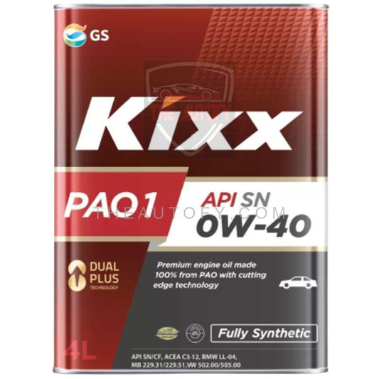 Kixx PAO 1 SN 0W-40 Fully Synthetic Engine Oil - 4 Litres
