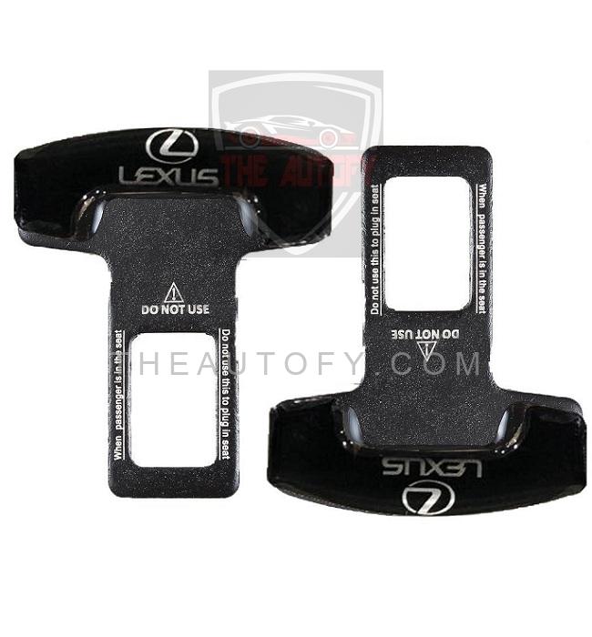 Lexus Mini Seat Belt Clip Black | Safety Belt Buckles - 2pcs