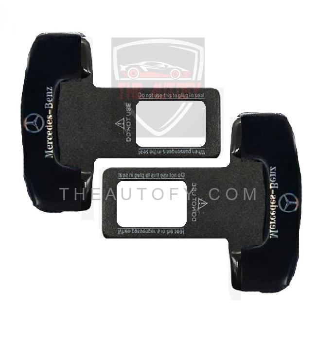 Mercedes Benz Mini Plastic Seat Belt Clip Black - 2pcs