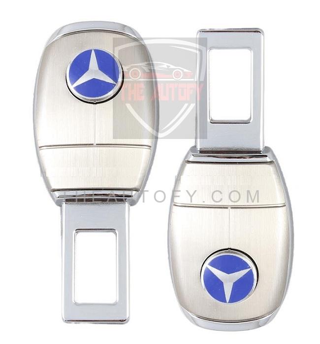 Mercedes Style Double Buckle Metal Seat Belt Clip - 2pcs
