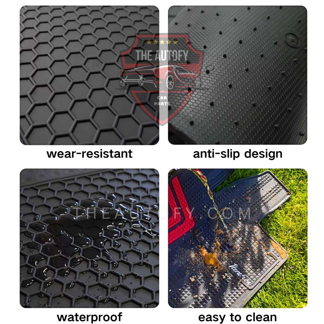 Toyota Hilux Vigo Latex Rubber Floor Mats - Model 2005-2015
