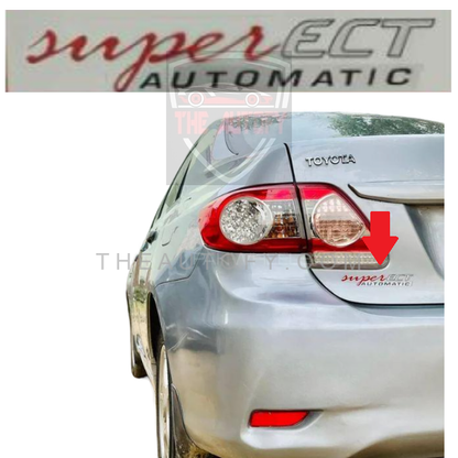 Toyota Corolla Altis Super ECT Automatic Rear Sticker Logo