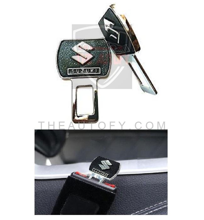 Suzuki Black Logo Seat Belt Clip | Safety Belt Buckles - 2pcs