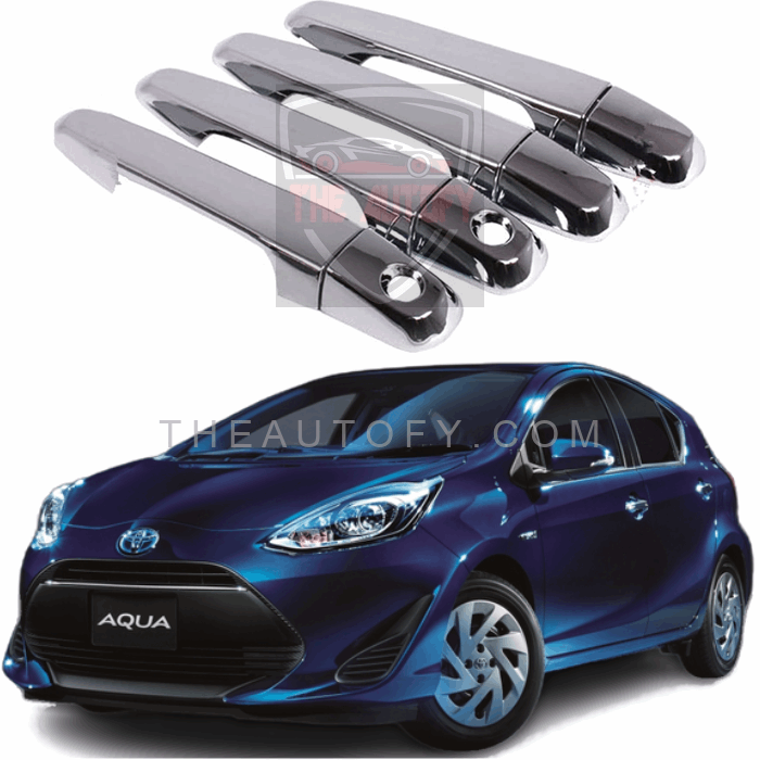 Toyota Aqua Chrome Door Handle Covers 4pcs - Model 2012-2021