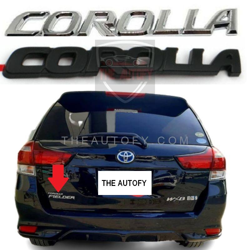 Toyota Corolla Chrome Matte Black Logo Monogram – THEAUTOFY.COM