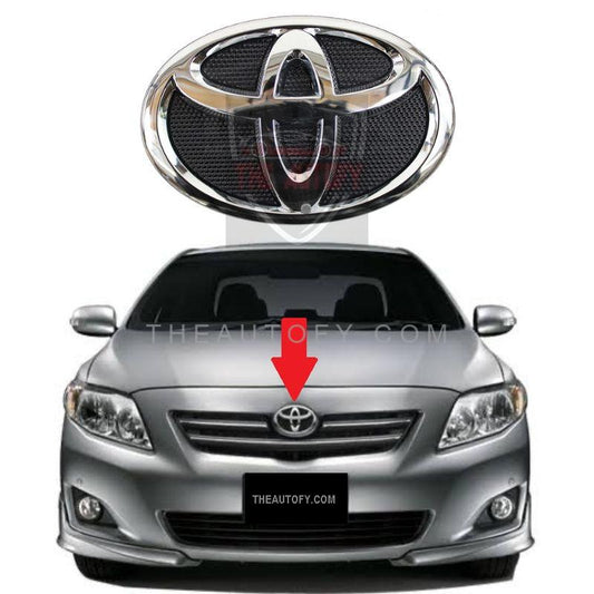 Toyota Corolla Front Chrome Logo Monogram - Model 2008-2011