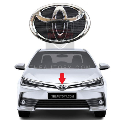 Toyota Corolla Front Grill Chrome Logo Monogram - Model 2017-2024