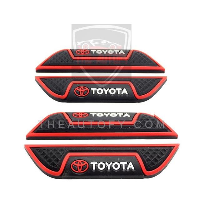 Toyota Door Guards Black & Red- 4 Pieces