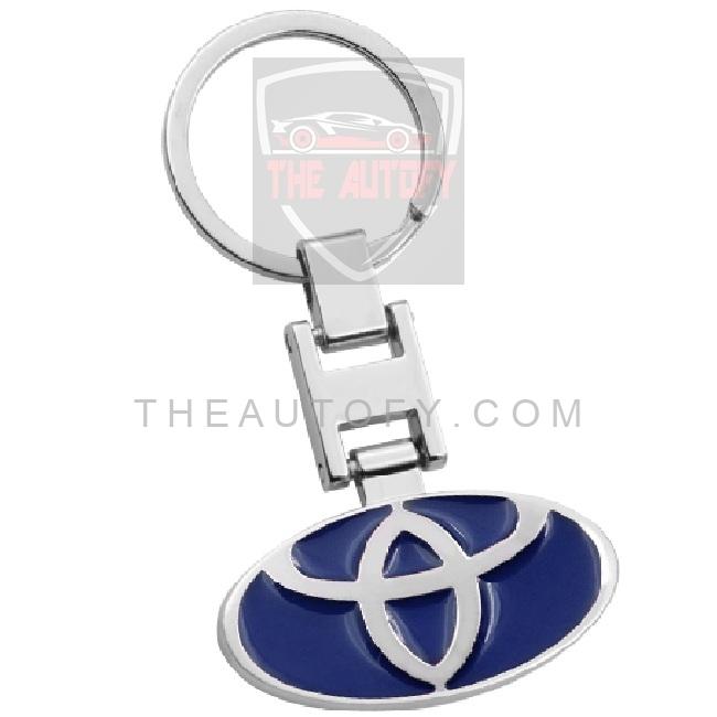 Toyota Logo Metal Keychain Keyring - Blue