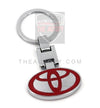 Toyota-Logo-Metal-Keychain-Keyring-Chrome-Red