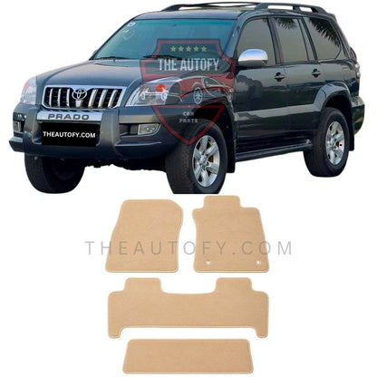 Toyota Prado FJ120 Carpet Floor Mats - Model 2002-2009
