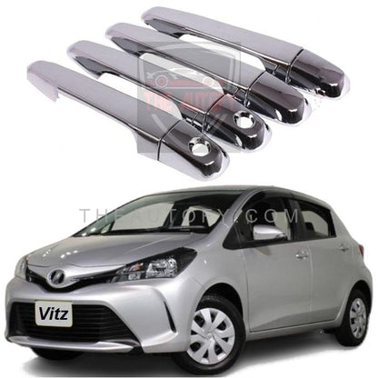 Toyota Vitz Chrome Door Handle Covers 4pcs - Model 2014-2017