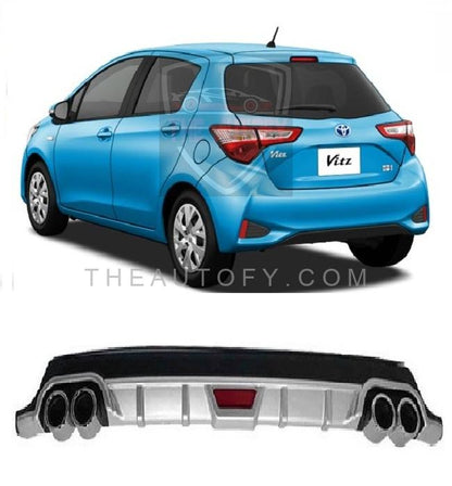 Toyota Vitz Rear Bumper Diffuser - Model 2017-2019