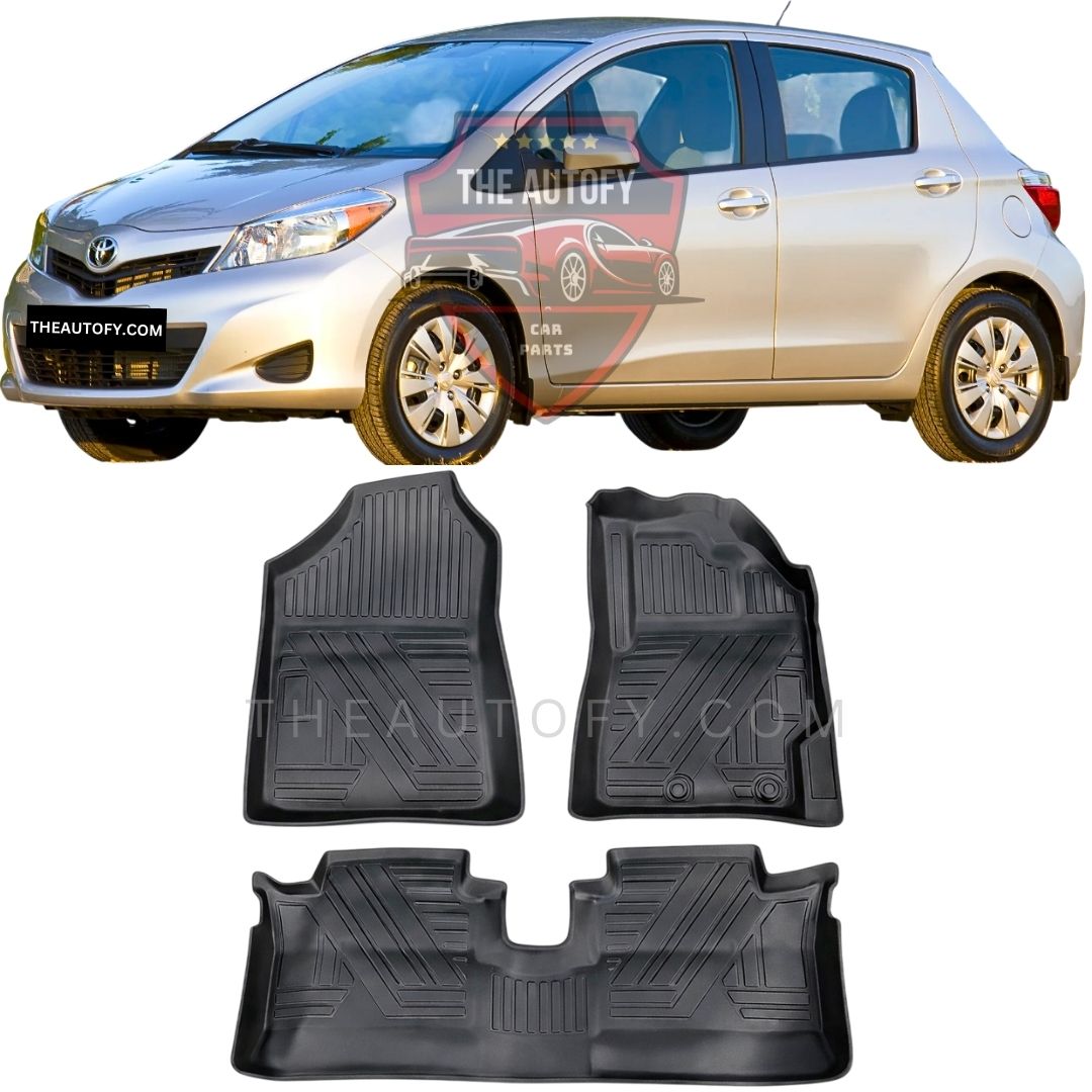 Toyota Vitz TPR Floor Mats - Model 2010-2014