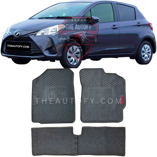 Toyota Vitz Latex Rubber Floor Mats - Model 2017-2019