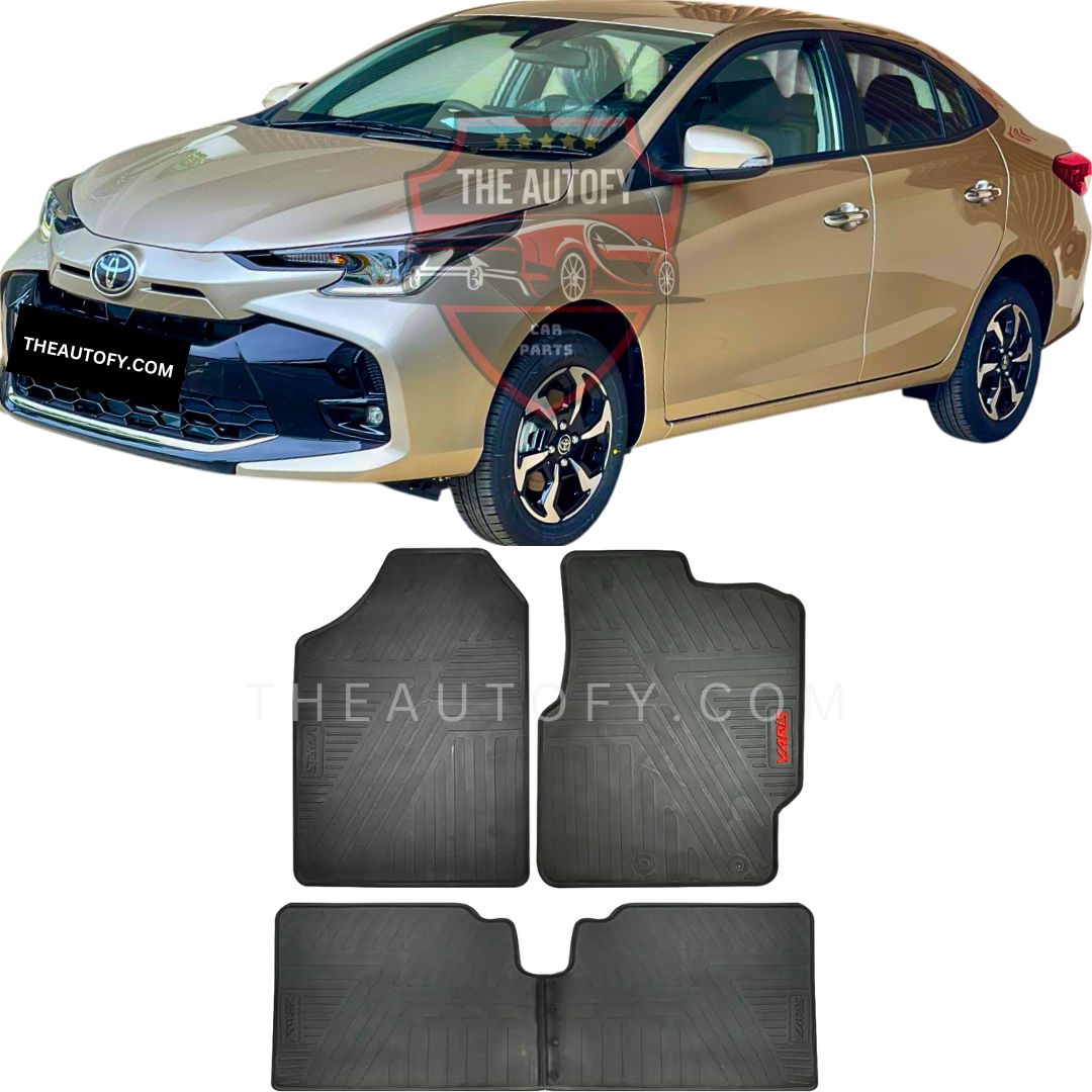 Toyota Yaris Latex Rubber Floor Mats - Model 2020-2025
