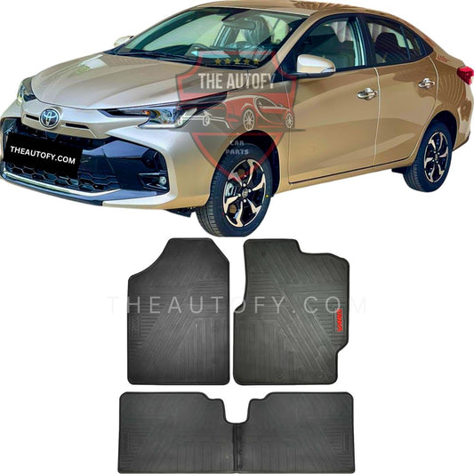 Toyota Yaris Latex Rubber Floor Mats - Model 2020-2025