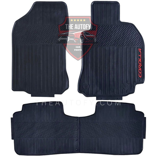 Toyota Corolla Latex Rubber Floor Mats - Model 2014-2025