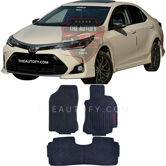 Toyota Corolla Latex Rubber Floor Mats - Model 2014-2025