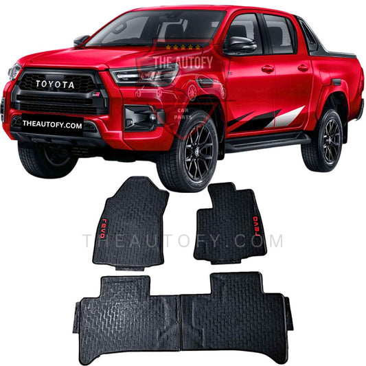 Toyota Hilux Revo Latex Rubber Floor Mats - Model 2015-2025