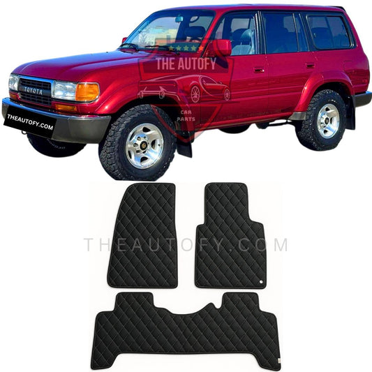 Toyota Land Cruiser FJ80 7D Flat Floor Mats - Model 1990-1998