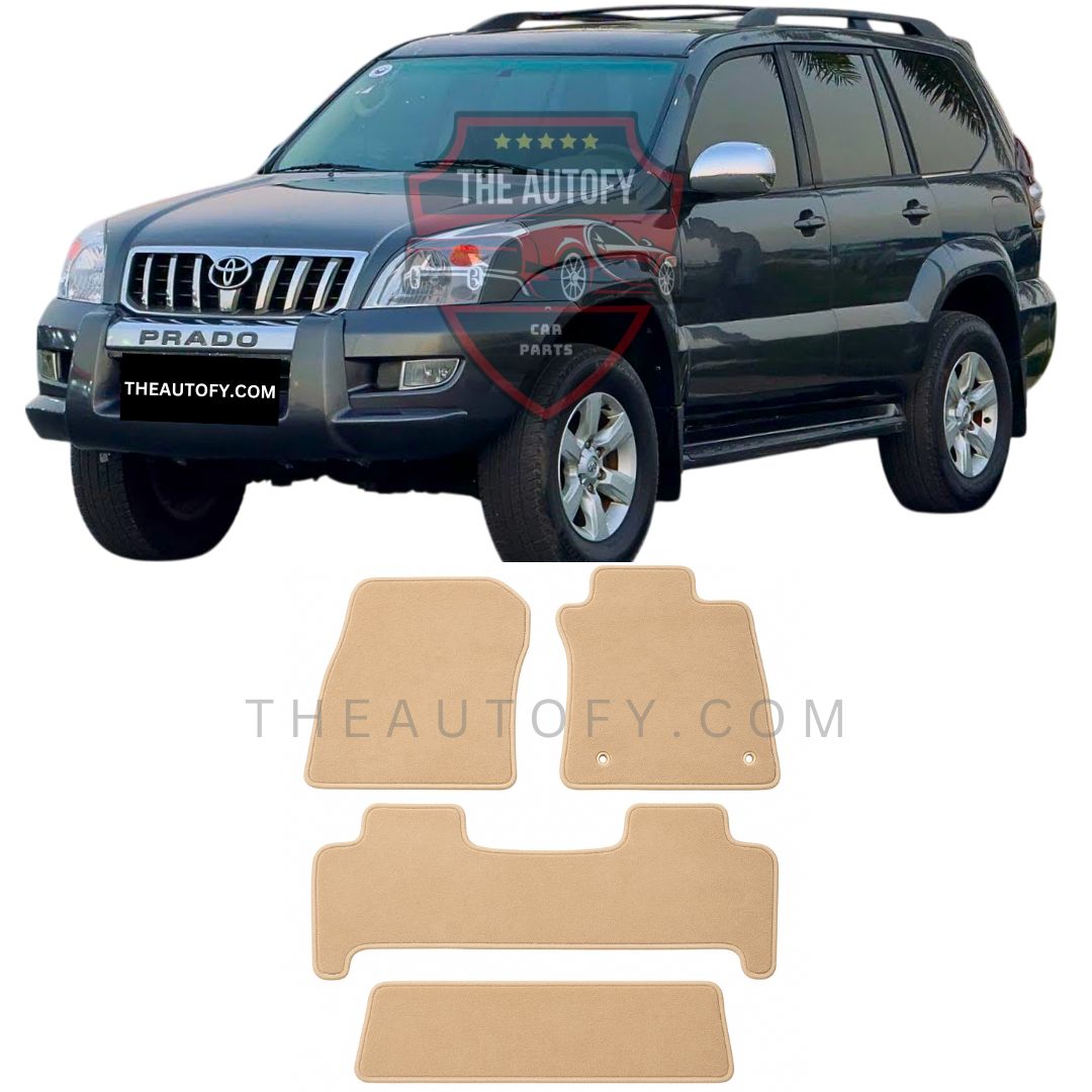 Toyota Prado FJ120 Carpet Floor Mats - Model 2002-2009
