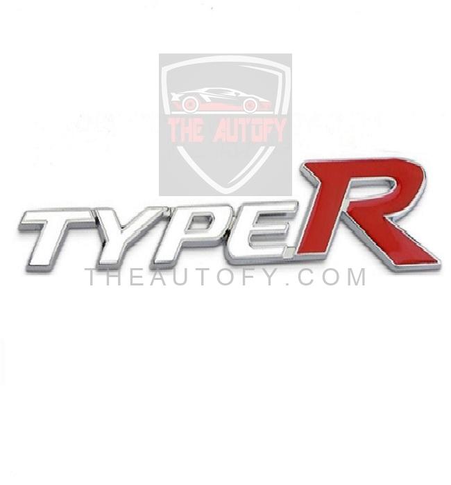 Type R Red Chrome Logo Monogram | Emblem | Decal – THEAUTOFY.COM