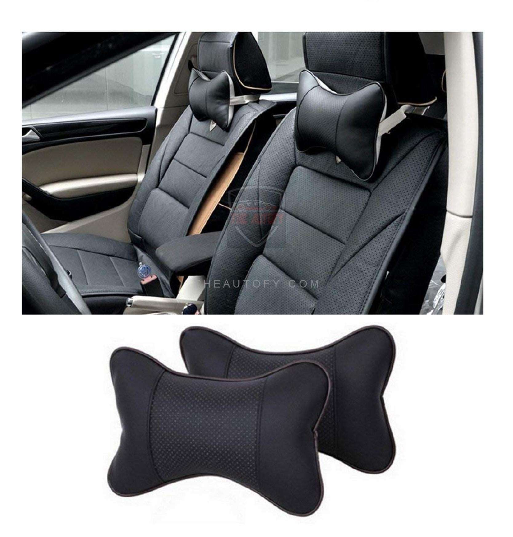 Car Neck Rest Pillow Pair - Black