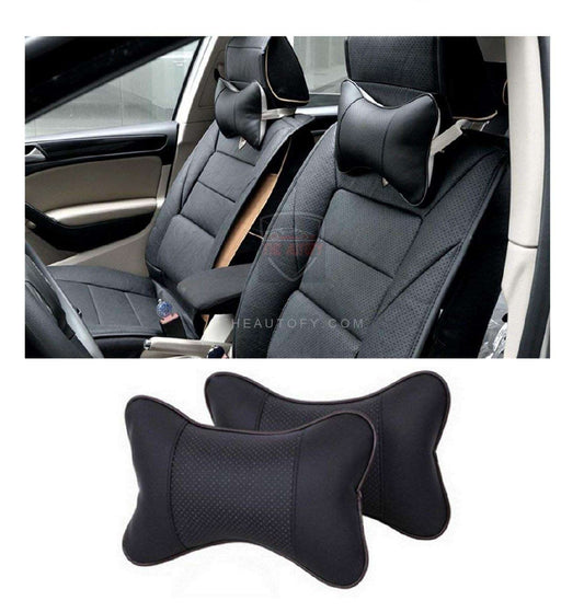Car Neck Rest Pillow Pair - Black