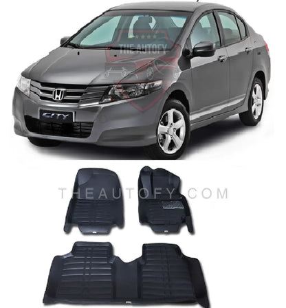 Honda City Floor Mats - Model 2009 - 2021 5D Custom Fit / Black