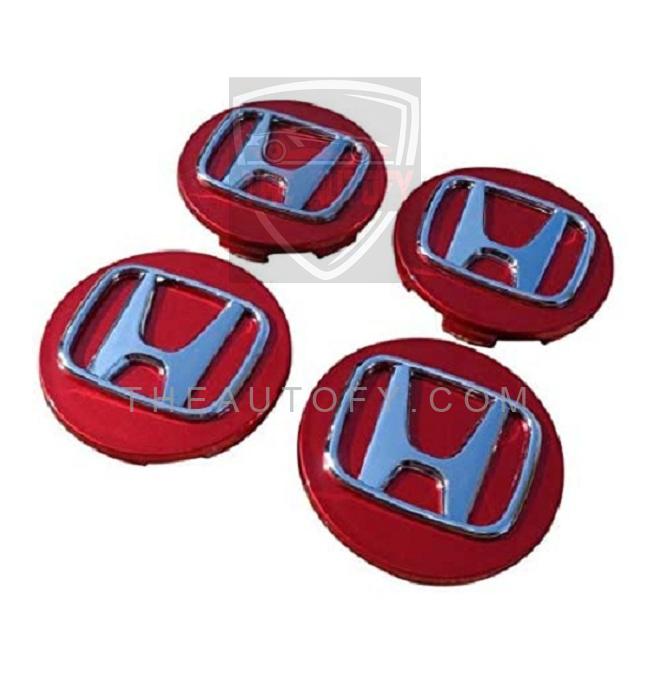 Honda Wheel Cap Logos - Red | Wheel Center Cap