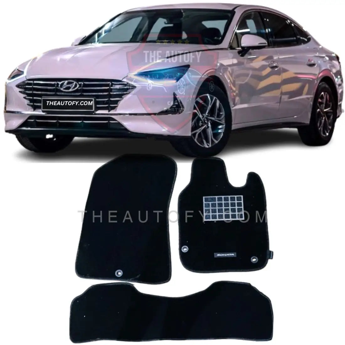 Hyundai Sonata Floor Mats - Model 2021-2024 Carpet Premium / Black