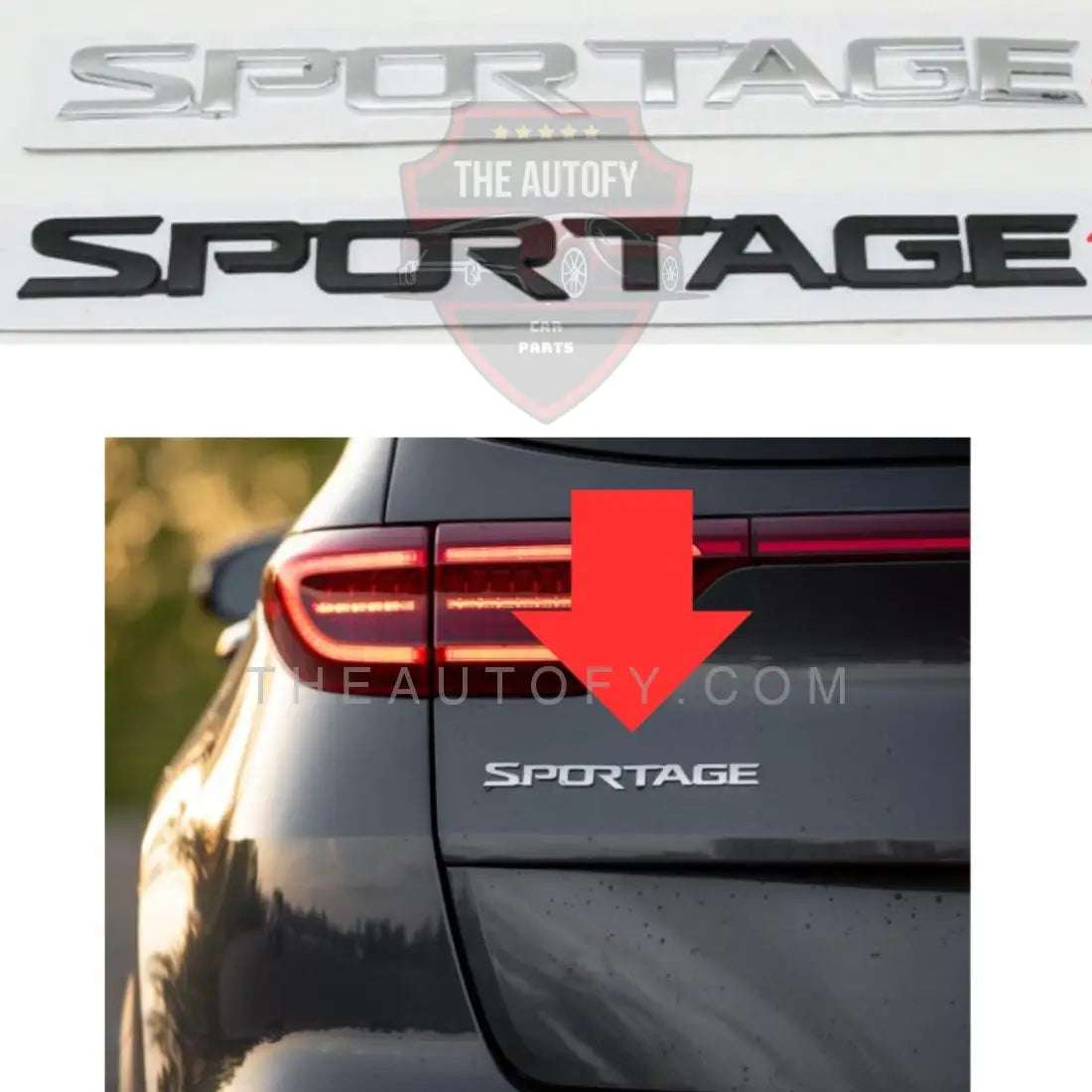 Kia Sportage Trunk Logo - Model 2019-2025 - THEAUTOFY.COM