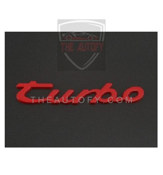 Turbo Logo Red | Emblem | Monogram | Decal